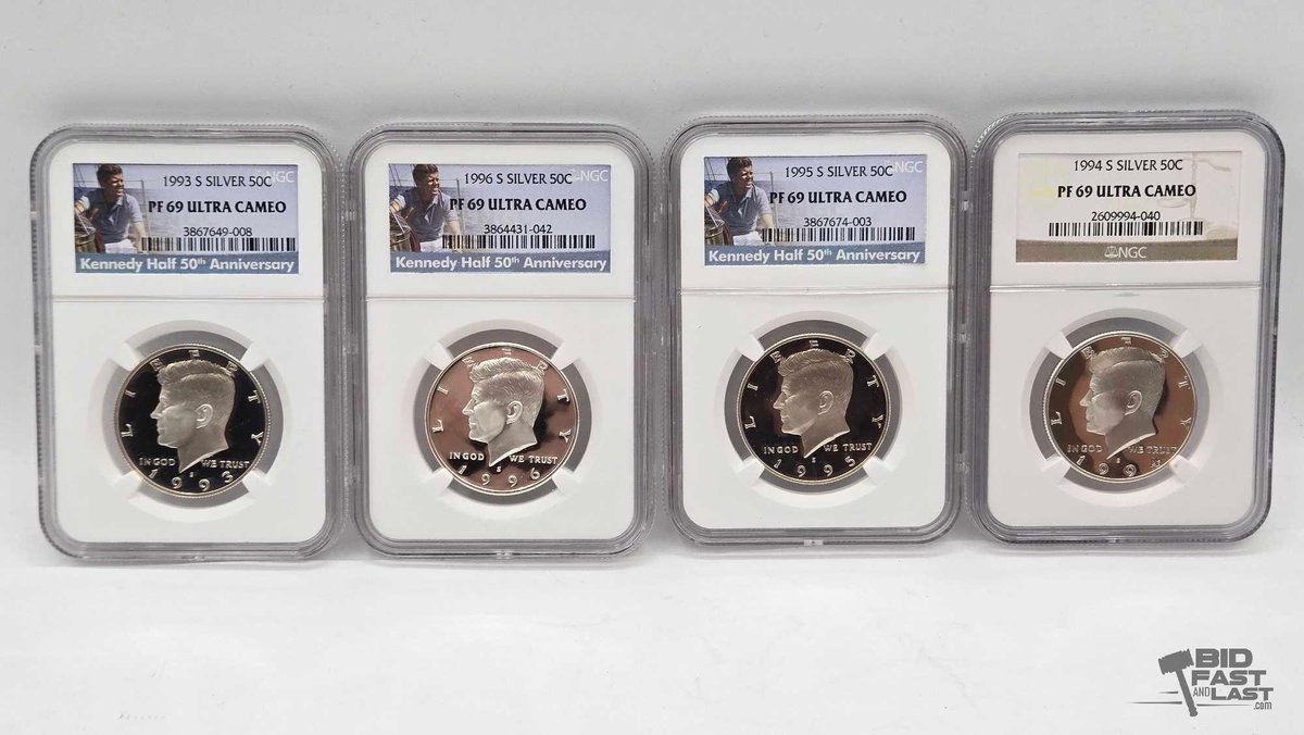 (4) Kennedy Half Dollars