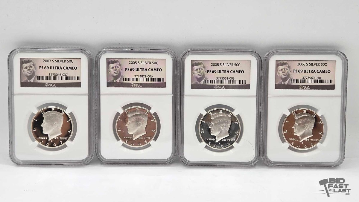 (4) Kennedy Half Dollars