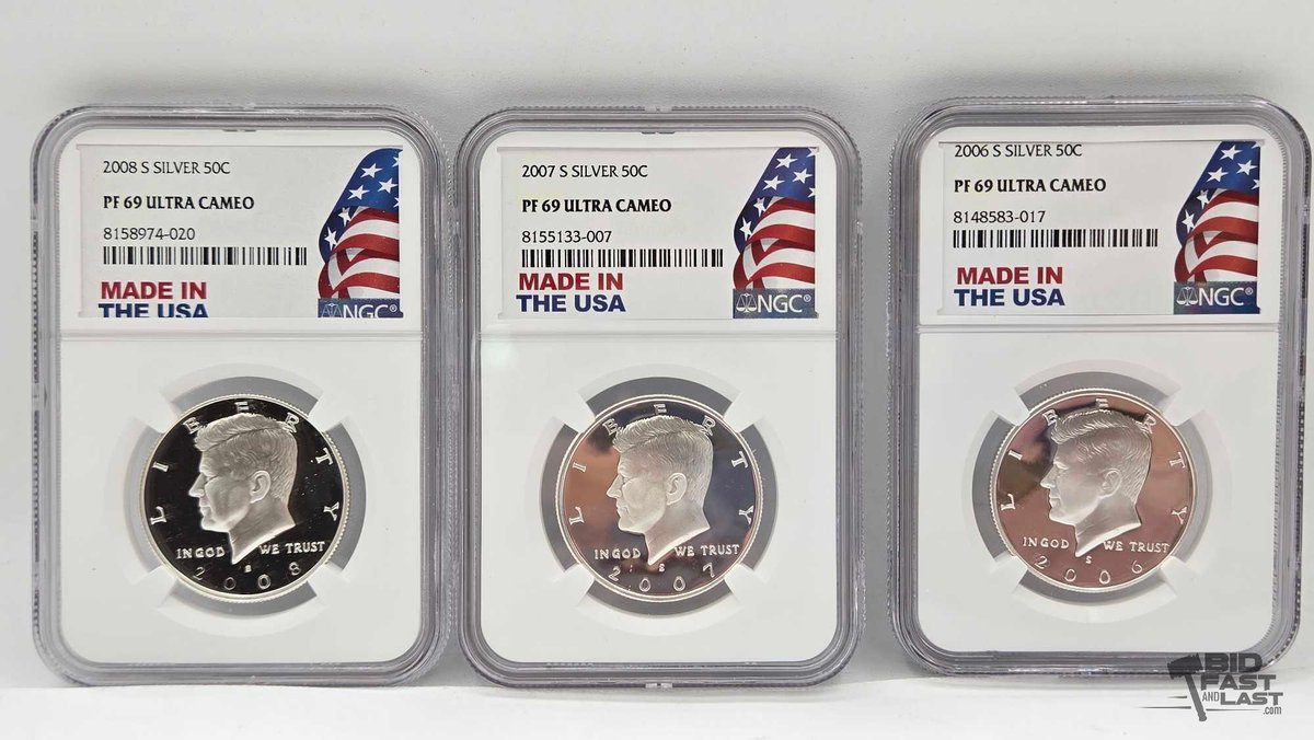 (3) Kennedy Half Dollars