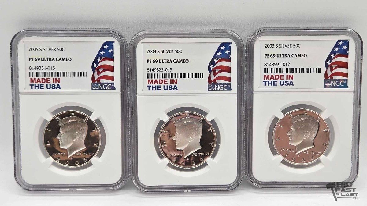 (3) Kennedy Half Dollars