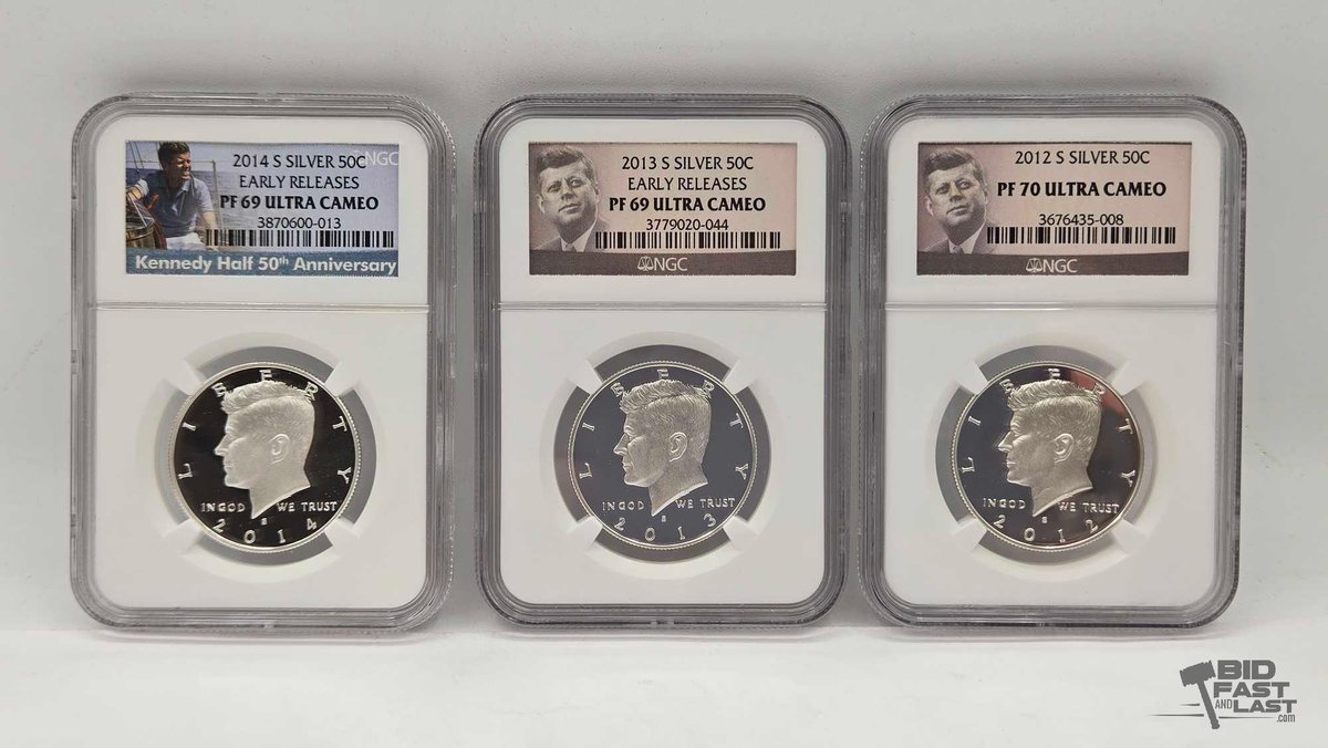 (3) Kennedy Half Dollars