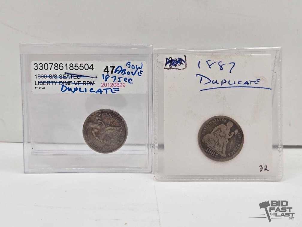(2) Seated Liberty Dimes
