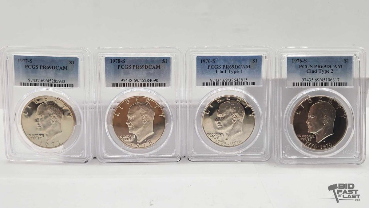 (4) 1976-1978 Eisenhower Dollars