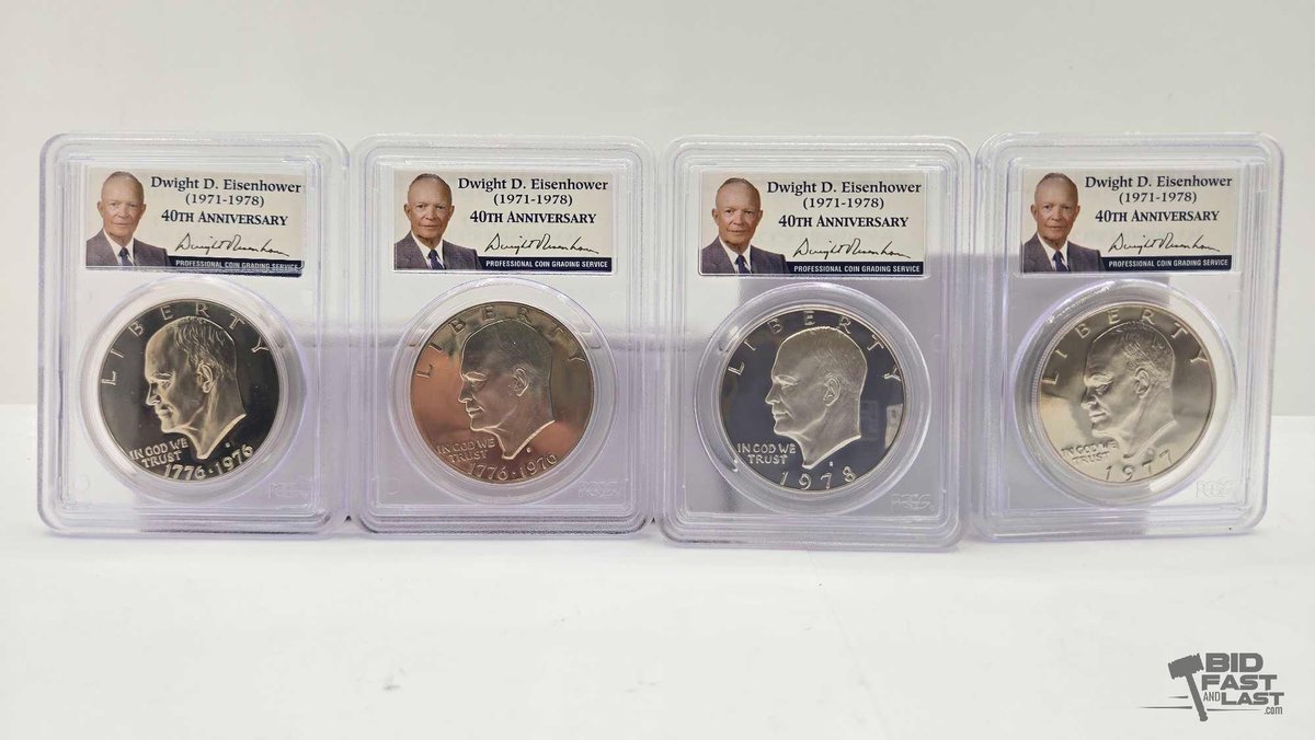 (4) 1976-1978 Eisenhower Dollars