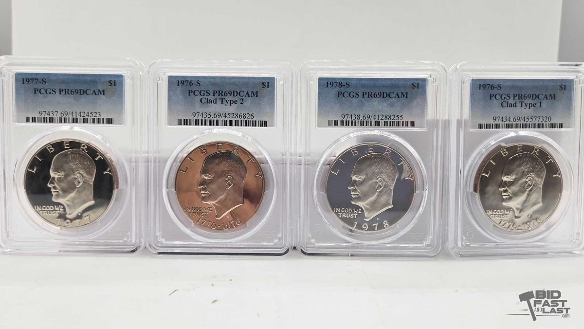 (4) 1976-1978 Eisenhower Dollars