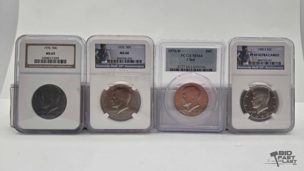 (4) 1976-1980 Kennedy Half Dollars