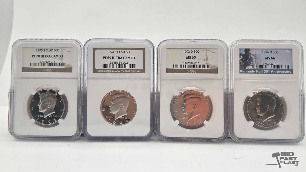 (4) 1976-1995 Kennedy Half Dollars