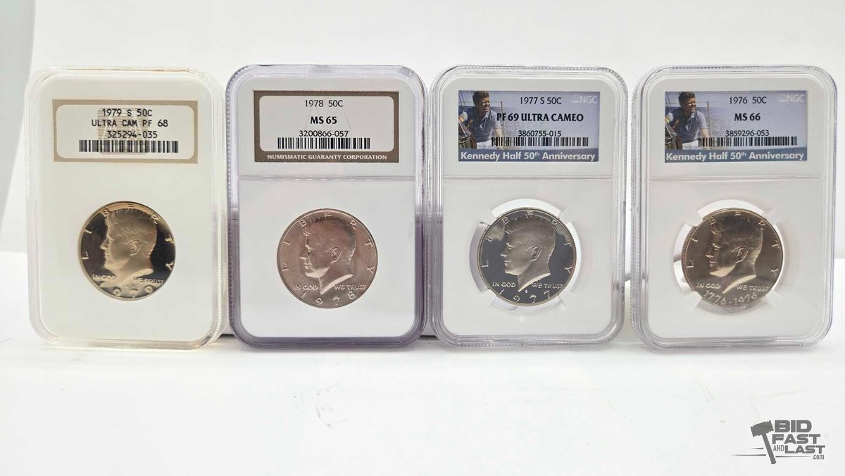 (4) 1976-1979 Kennedy Half Dollars