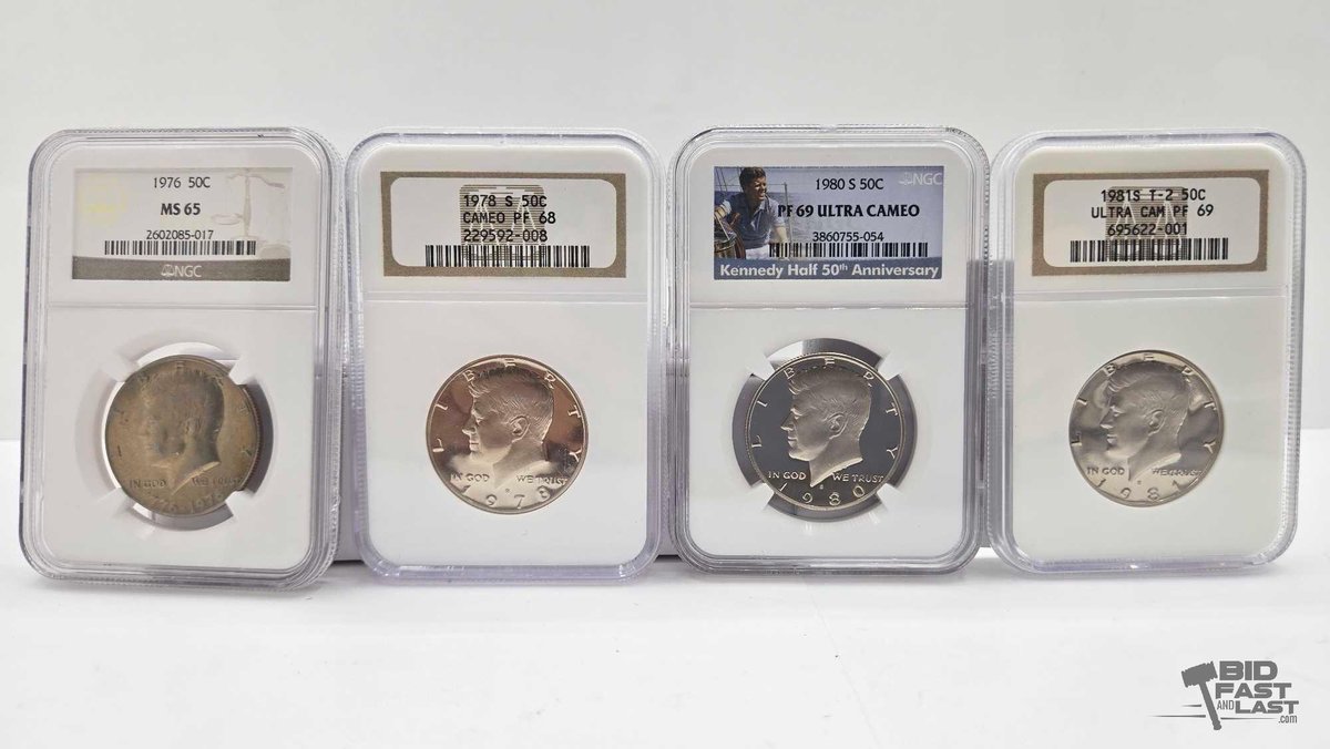 (4) 1976-1981 Kennedy Half Dollars