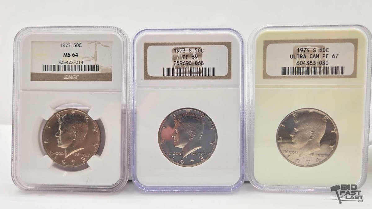 (3) 1973-1974 Kennedy Half Dollars