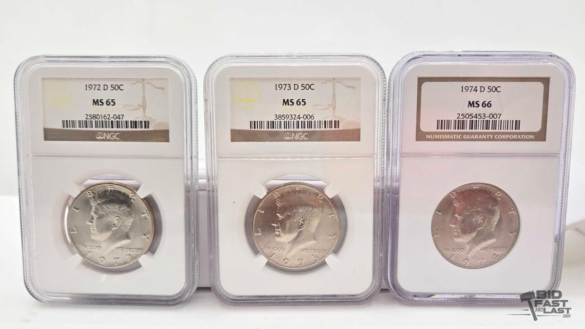 (3) 1972-1974 Kennedy Half Dollars