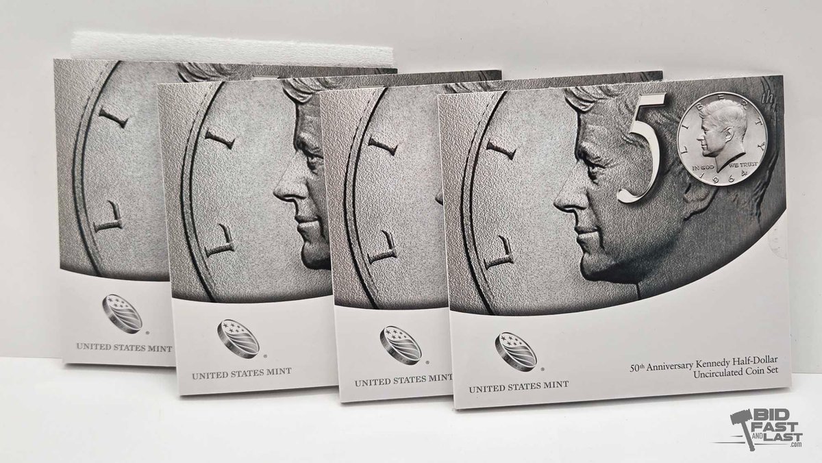 (4) 50th Anniversary Kennedy Half Dollar Uncirculated Sets