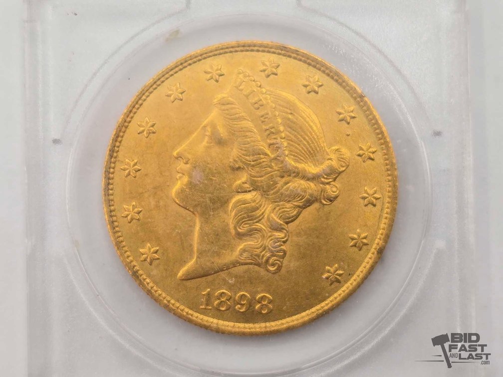 1898 Liberty Head Double Eagle $20 Gold Coin