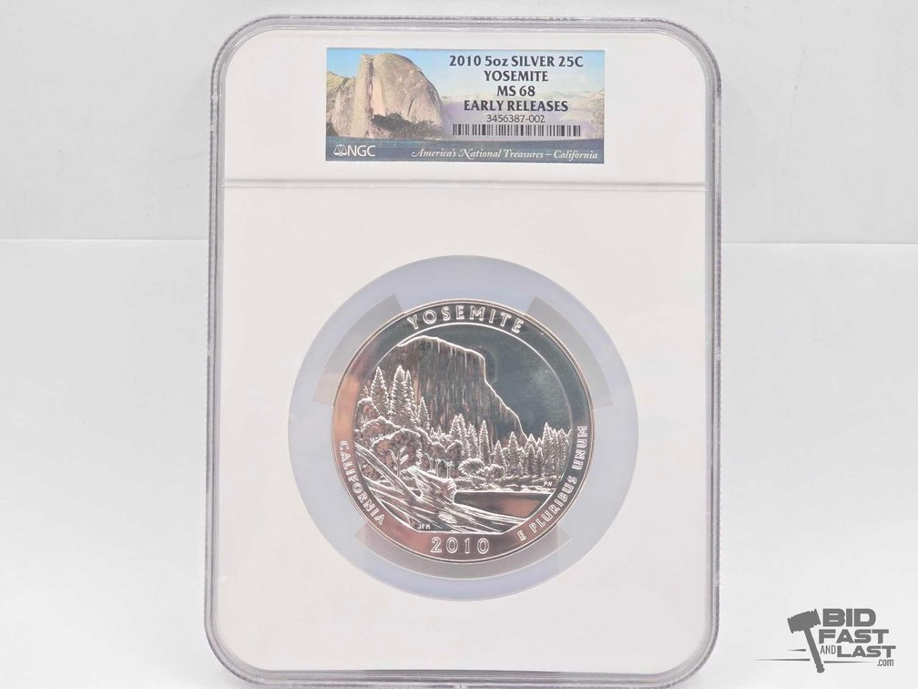 Graded 2010 Yosemite National Park 5oz Silver Quarter