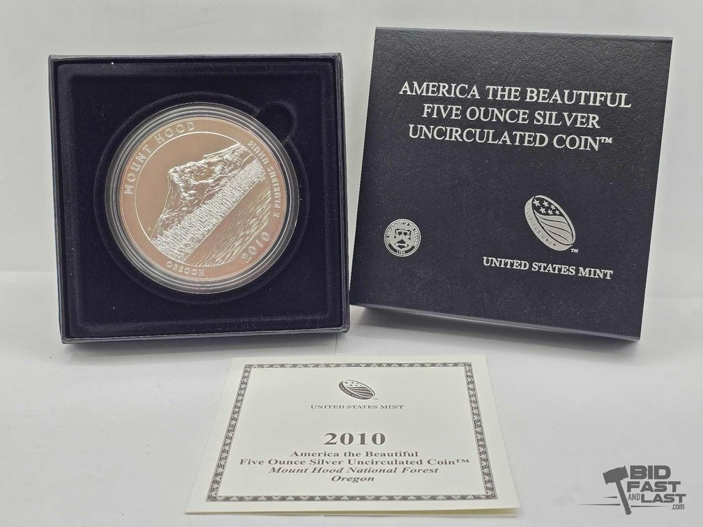 2010 Mount Hood National Park 5oz Silver Quarter