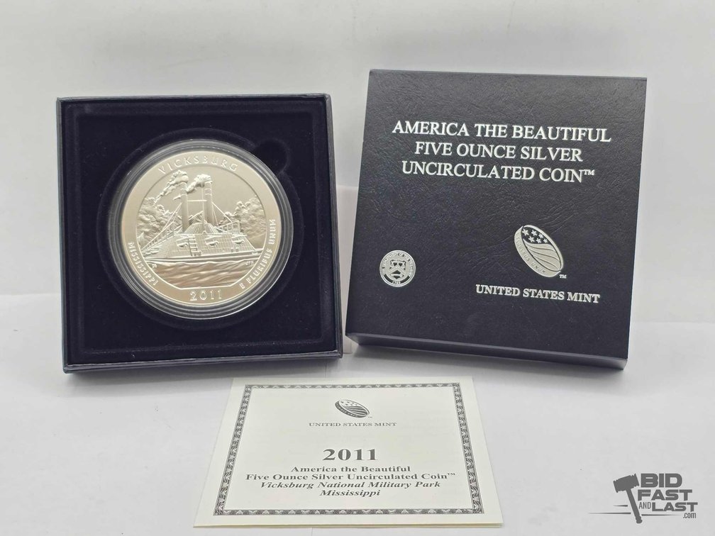 2011 Vicksburg National Park 5oz Silver Quarter