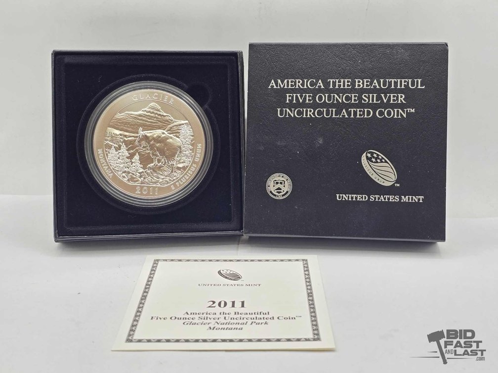 2011 Glacier National Park 5oz Silver Quarter