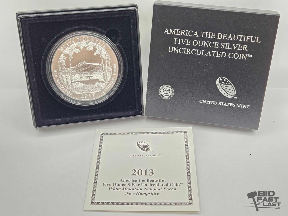 2013 White Mountian National Forest 5oz Silver Quarter