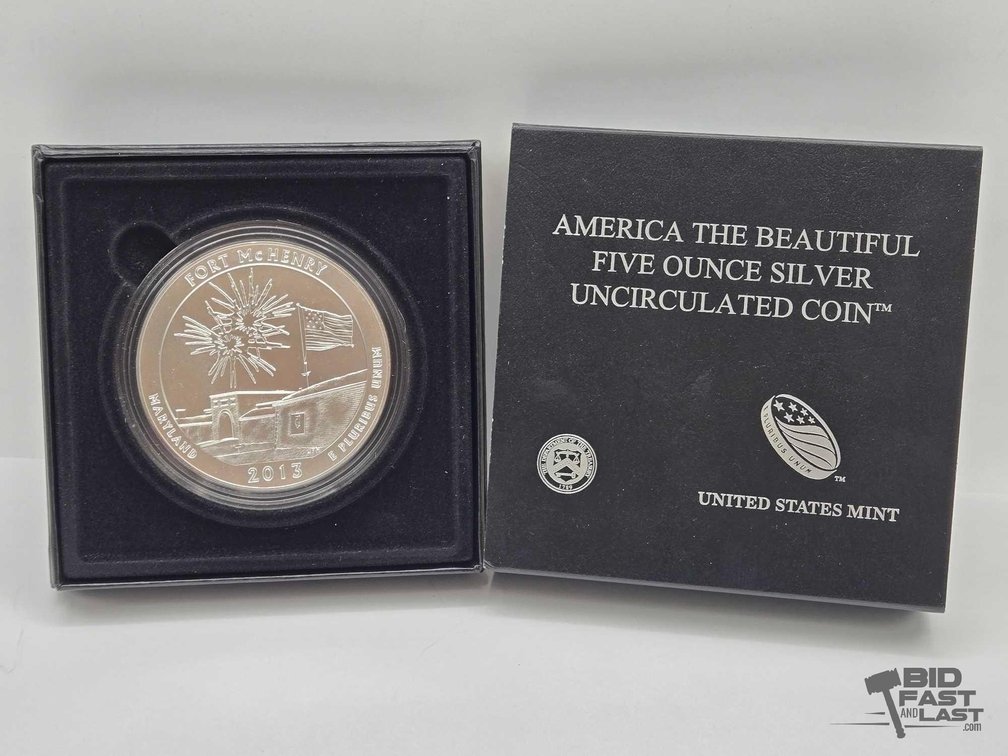 2013 Fort McHenry National Monument 5ozt Silver Quarter