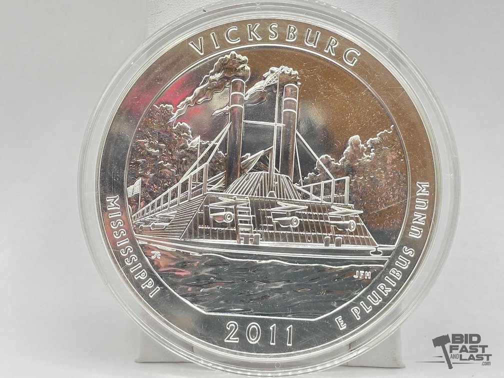 2011 Vicksburg National Park 5oz Silver Quarter