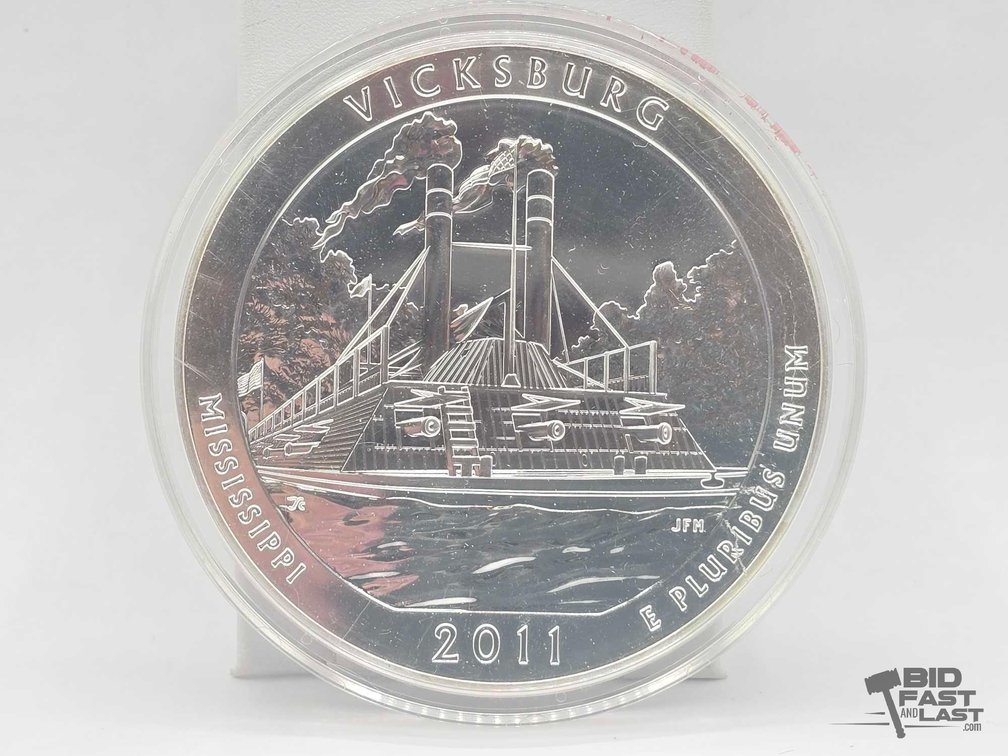 2011 Vicksburg National Park 5oz Silver Quarter