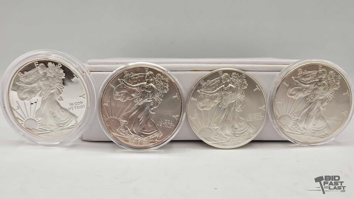 (4) American Silver Eagle Dollars