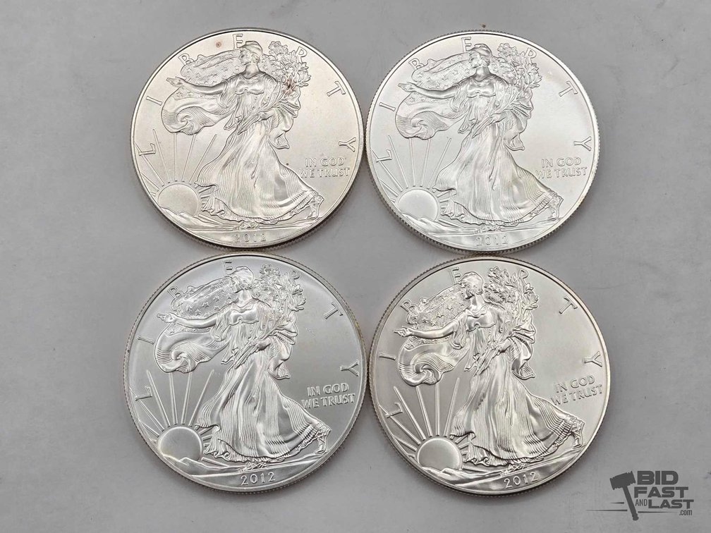 (4) American Silver Eagle Dollars