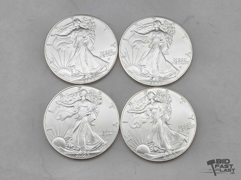 (4) American Silver Eagle Dollars