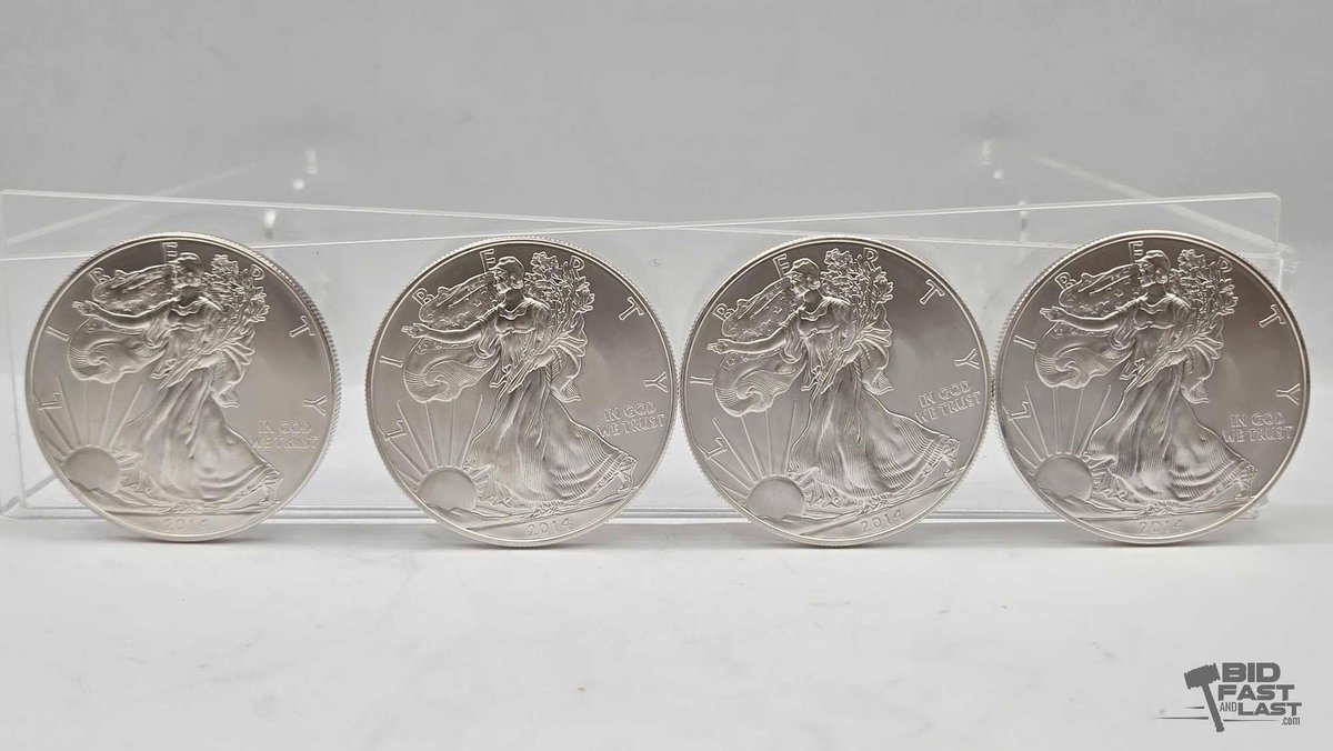 (4) American Silver Eagle Dollars