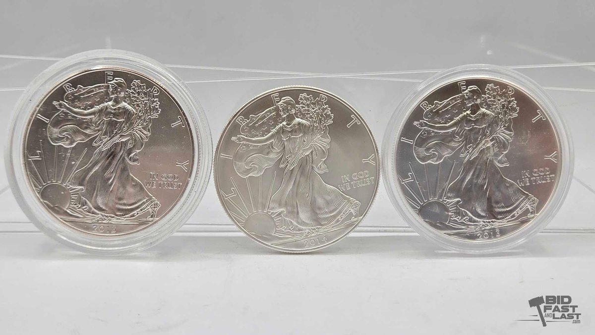 (3) American Silver Eagle Dollars