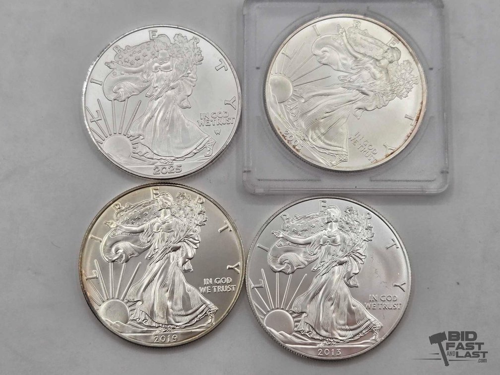 (4) 2003-2025 American Silver Eagle Dollars