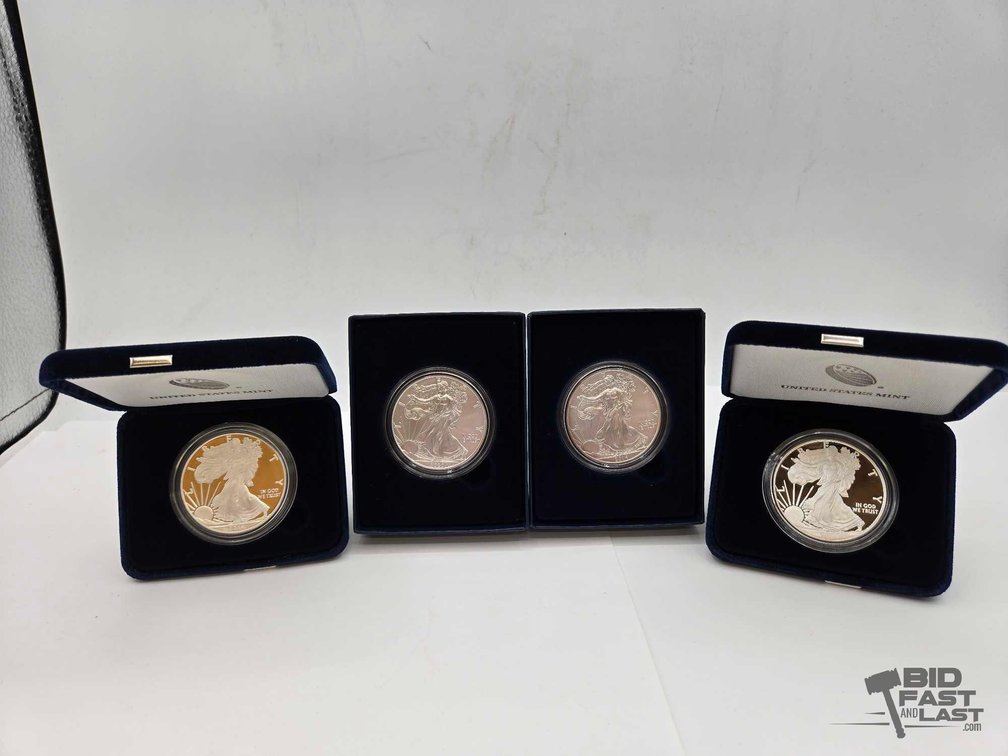 (4) American Silver Eagle Dollars