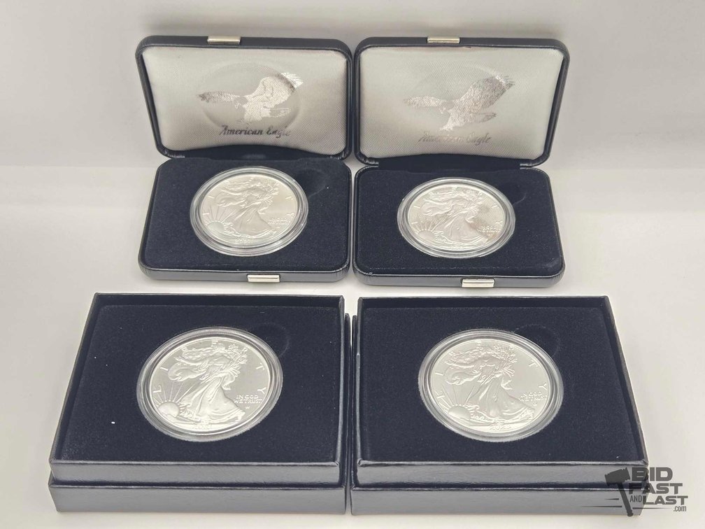 (4) 2021-2025 Silver American Eagle .999 4ozt Silver