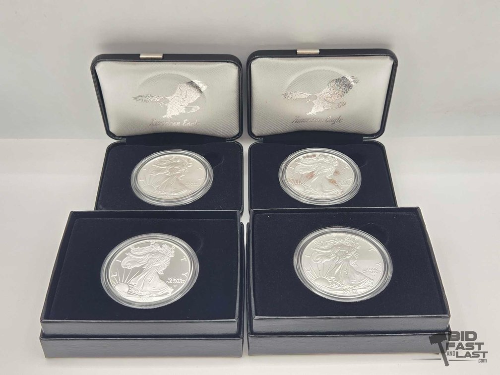 (4) 2022-2025 Silver American Eagle .999 4ozt Silver