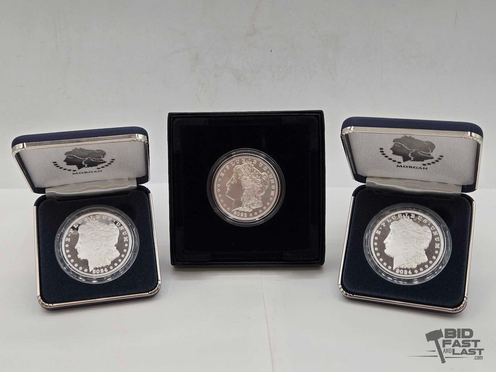 (3) Morgan Silver Dollars