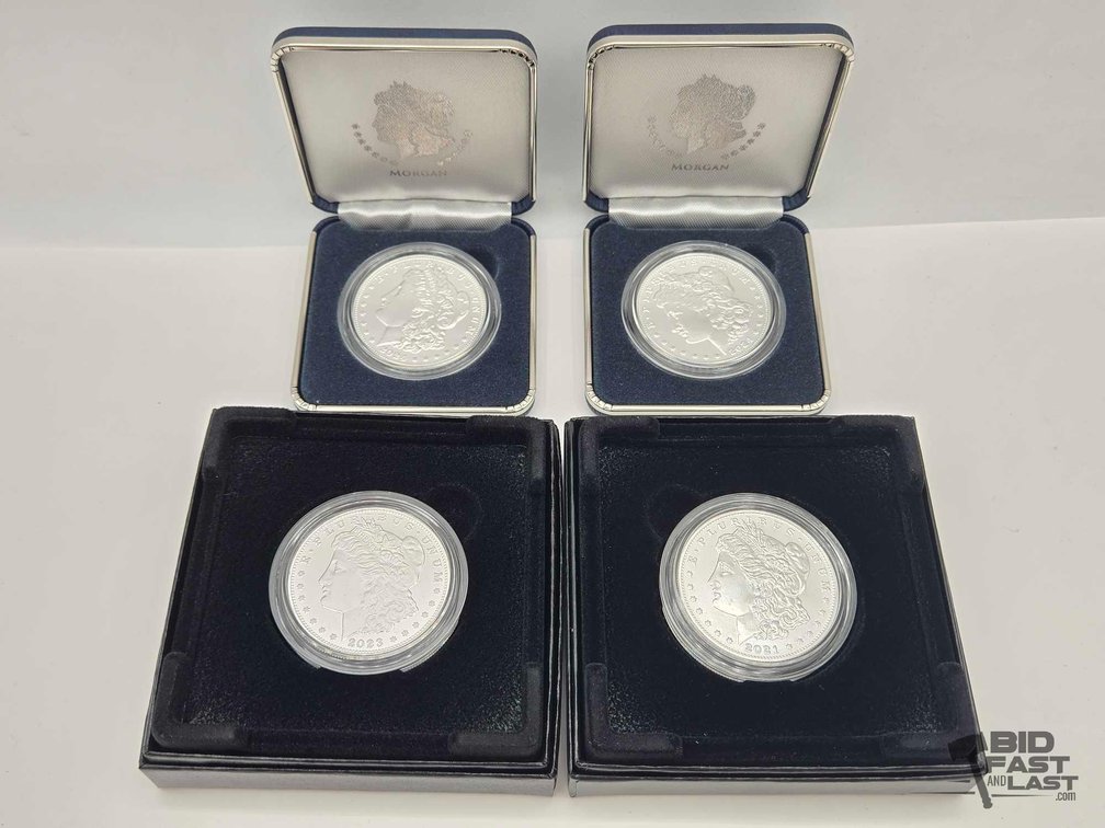 (4) 2021-2024 Morgan Silver Dollars
