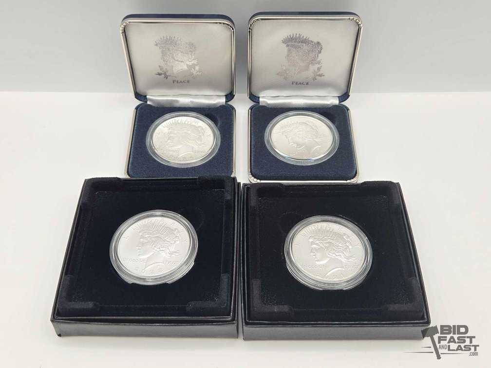 (4) 2021-2024 Silver Peace Dollars