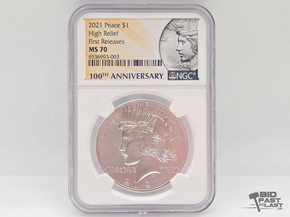 Graded 2021 100th Anniversary Silver Peace Dollar