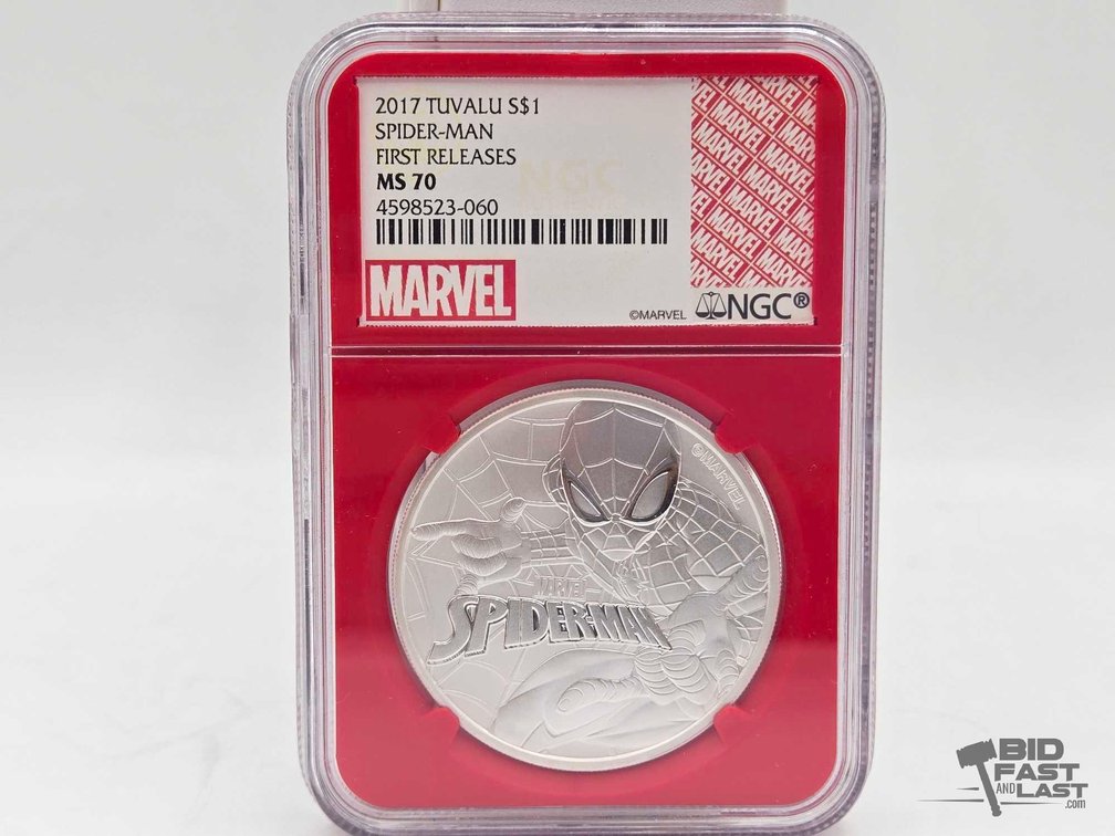 2017 Tuvalu Spiderman Silver Dollar