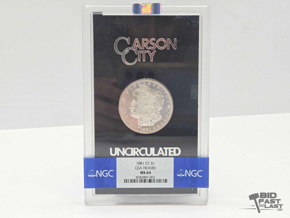 Graded Uncirculated 1881 Carson City Morgan Dollar