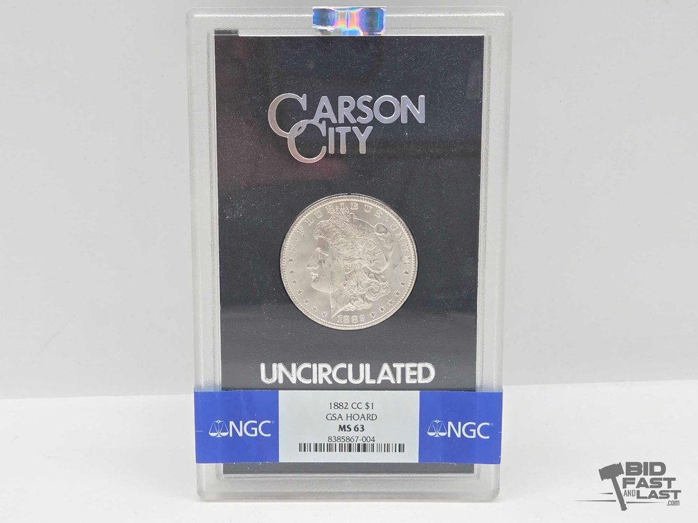 Graded Uncirculated 1882 Carson City Morgan Silver Dollar
