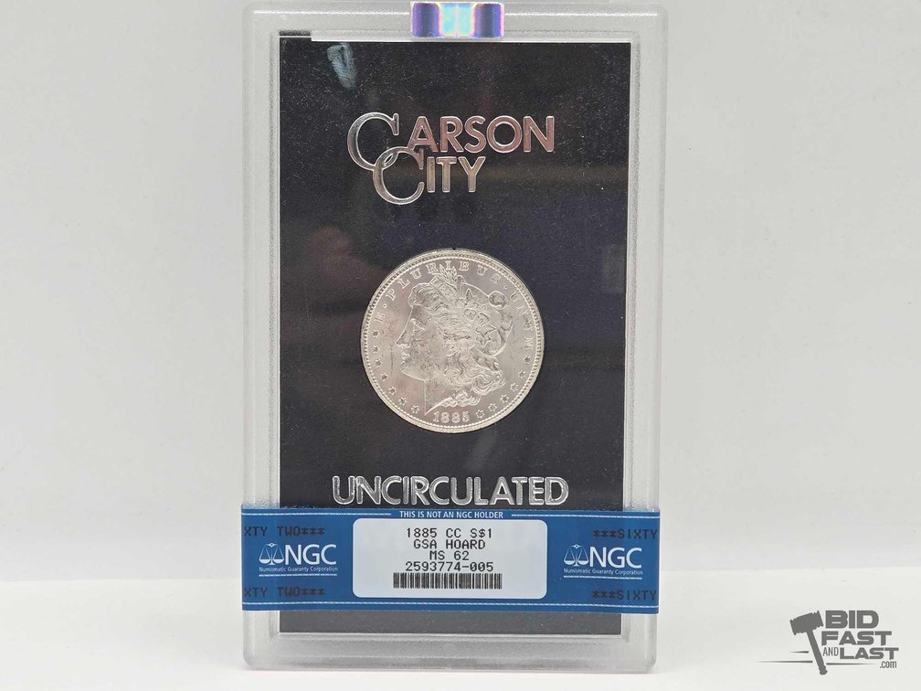 Graded Uncirculated 1885 Carson City Morgan Silver Dollar