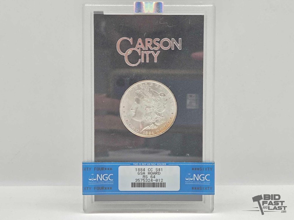 Graded Uncirculated 1884 Carson City Morgan Silver Dollar