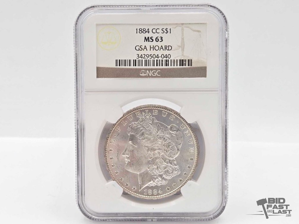 Graded 1884 Carson City Morgan Silver Dollar
