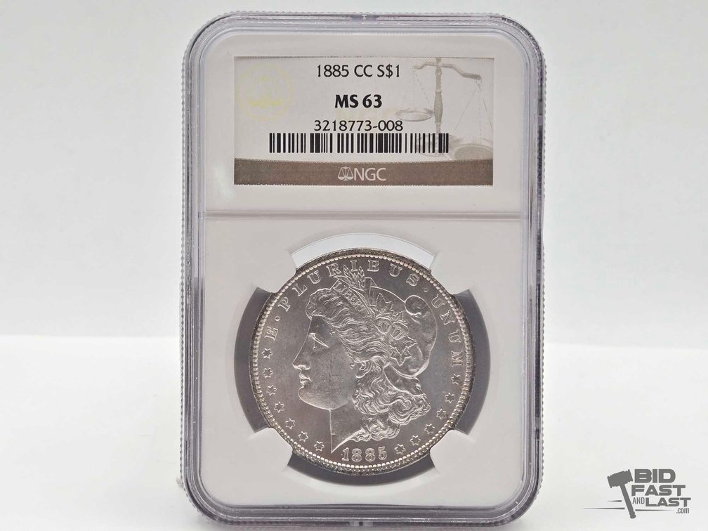 Graded 1885 Carson City Morgan Sikver Dollar