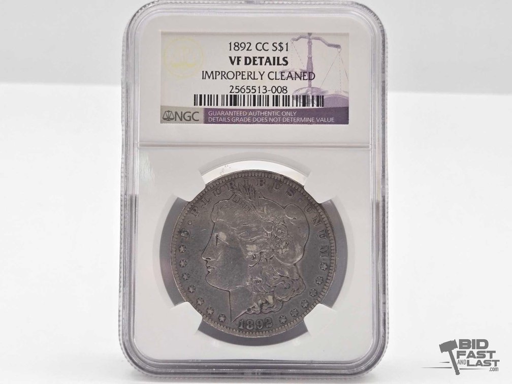 Graded 1892 Carson City Morgan Silver Dollar