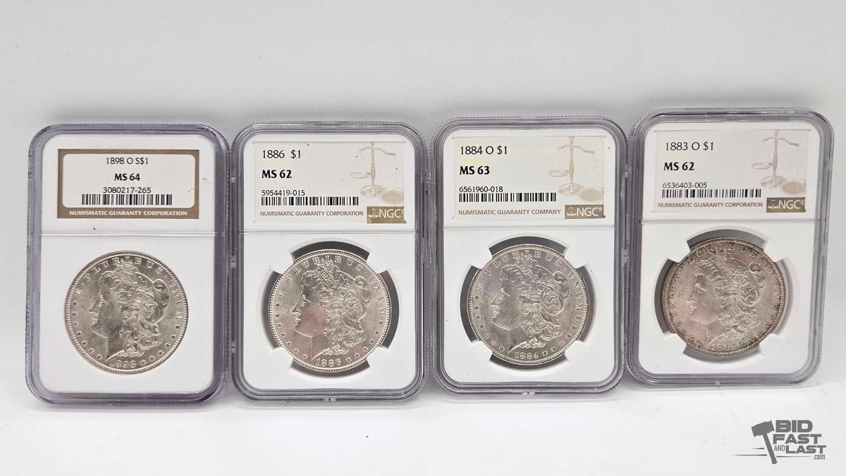 (4) Morgan Silver Dollars