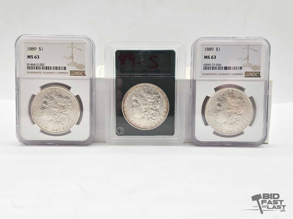 (3) 1889 Morgan Silver Dollars