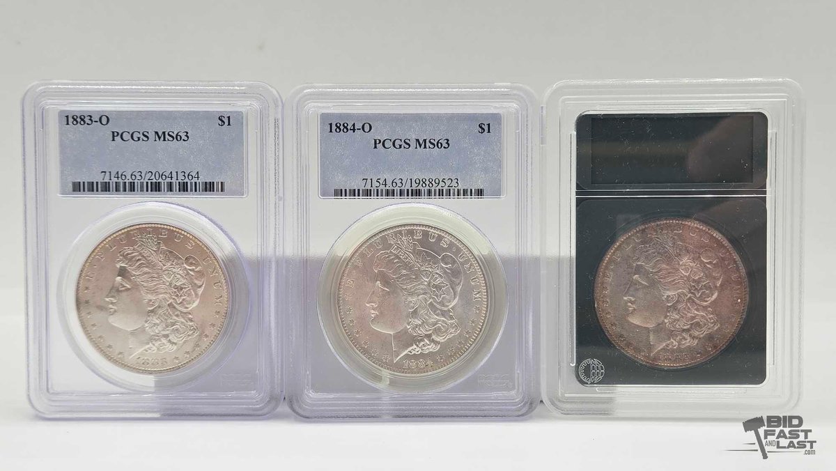 (3) 1882-1884 Morgan Silver Dollars