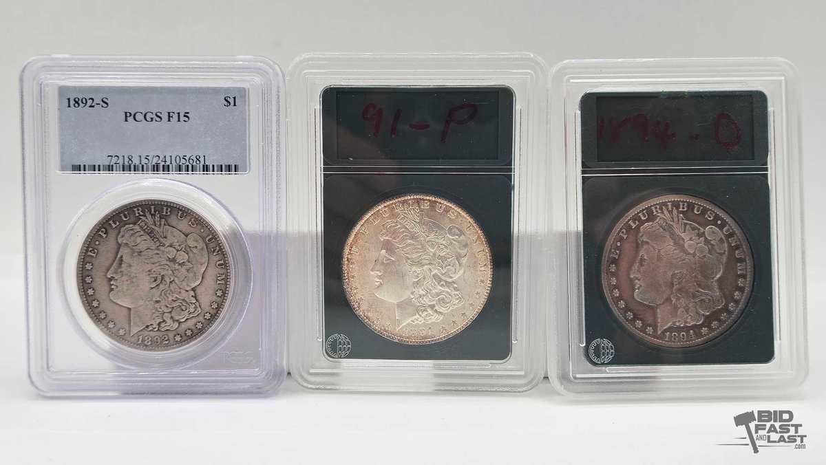 (3) 1891-1894 Morgan Silver Dollar